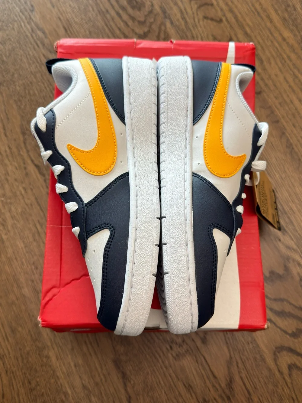 Nike Court Borough Low Recraft Phantom White Obsidian University Gold (GS) Y5